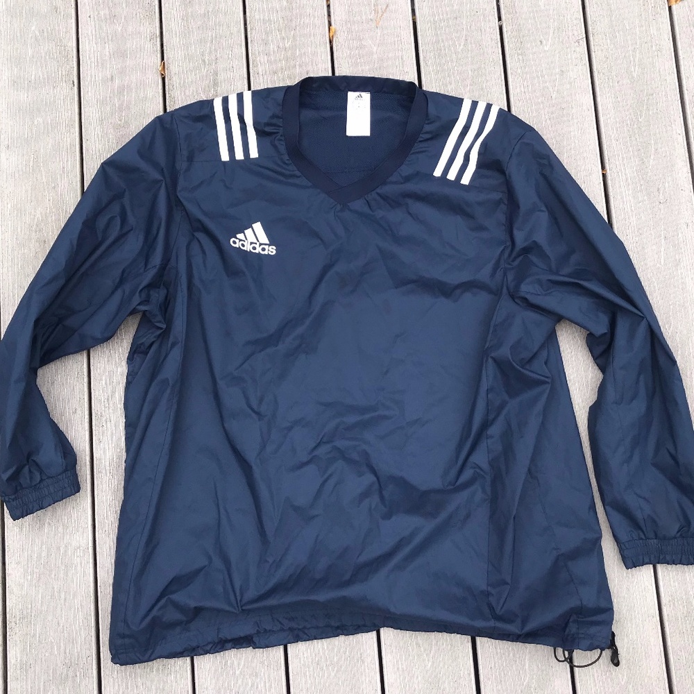 Adidas pullover windbreaker wind jacket navy 3XL